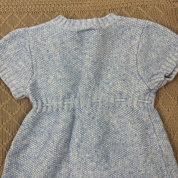 Hanna Andersson All is Calm Blue Heather Short Sleeved Sweater Dress 5 - Picture 10 of 11